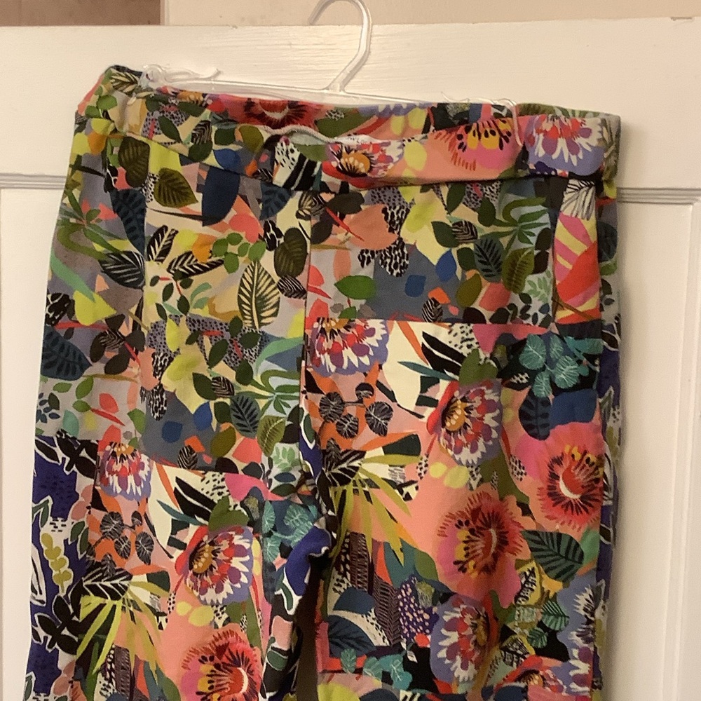 Johnny Was Multicolor Floral flare cotton Pants
